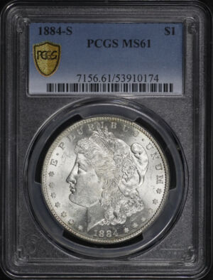 Obverse of this 1884-S Morgan Dollar PCGS MS-61