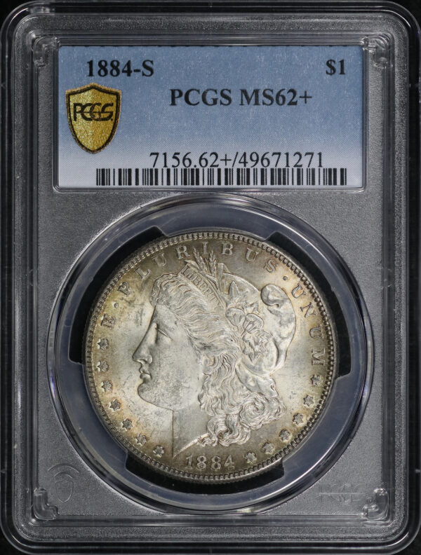 Obverse of this 1884-S Morgan Dollar PCGS MS-62+