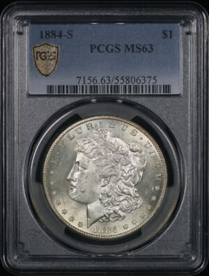 Obverse of this 1884-S Morgan Dollar PCGS MS-63