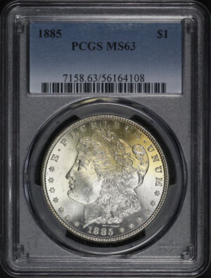 Obverse of this 1885 Morgan Dollar PCGS MS-63