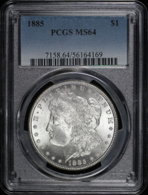 Obverse of this 1885 Morgan Dollar PCGS MS-64