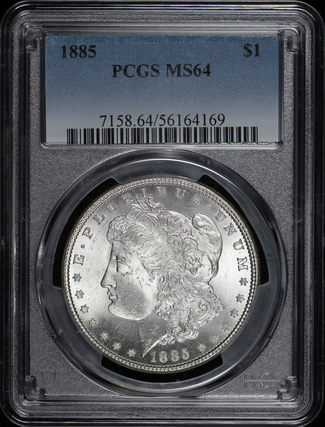 Obverse of this 1885 Morgan Dollar PCGS MS-64