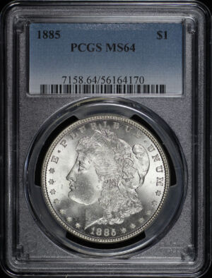 Obverse of this 1885 Morgan Dollar PCGS MS-64