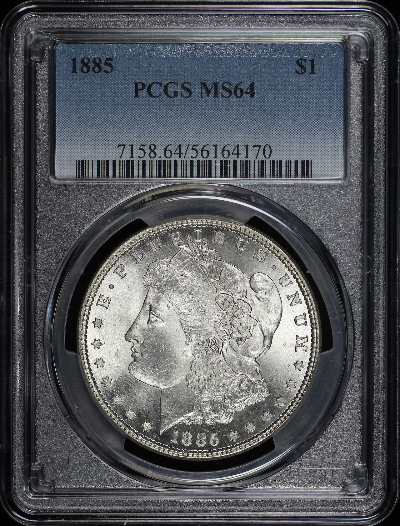 Obverse of this 1885 Morgan Dollar PCGS MS-64