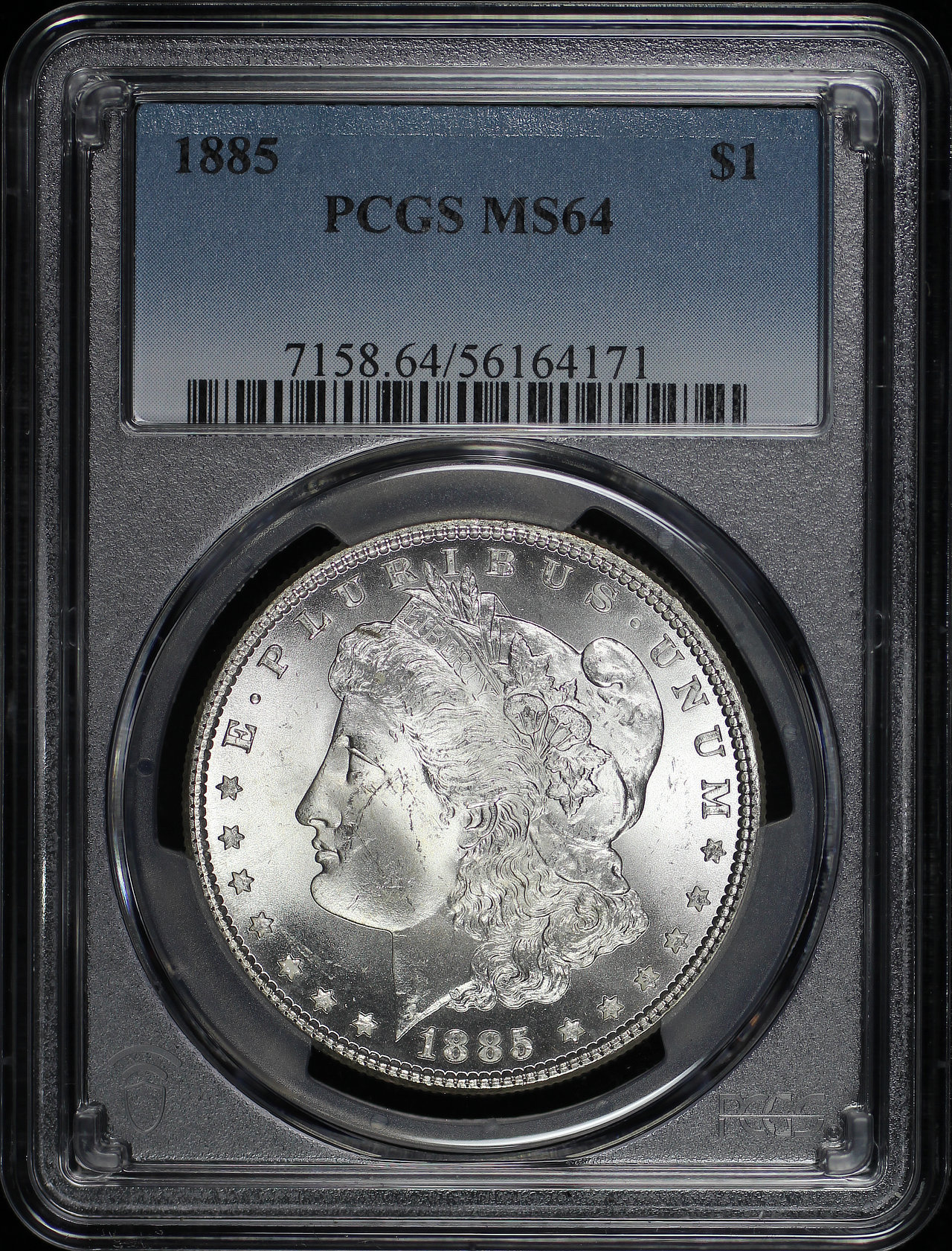 Obverse of this 1885 Morgan Dollar PCGS MS-64