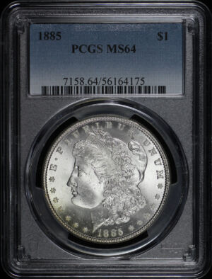 Obverse of this 1885 Morgan Dollar PCGS MS-64