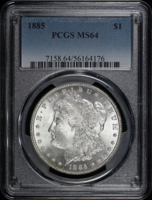 Obverse of this 1885 Morgan Dollar PCGS MS-64