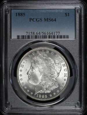 Obverse of this 1885 Morgan Dollar PCGS MS-64