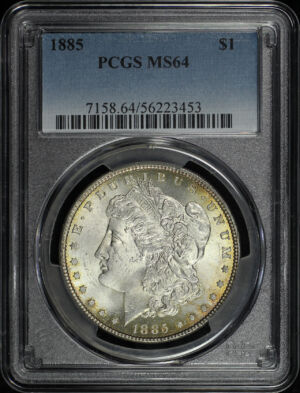 Obverse of this 1885 Morgan Dollar PCGS MS-64