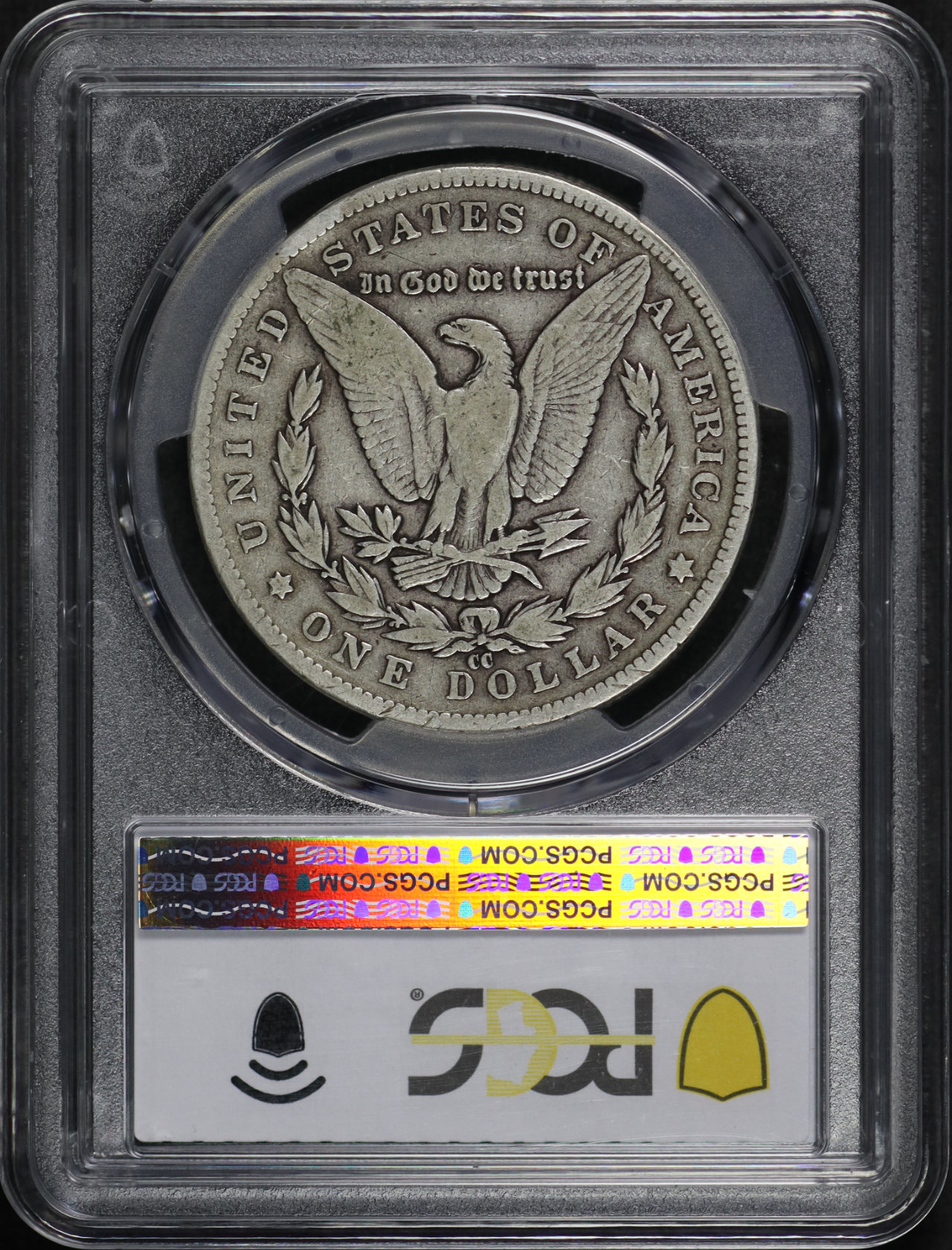 Reverse of this 1885-CC Morgan Dollar PCGS VG-10