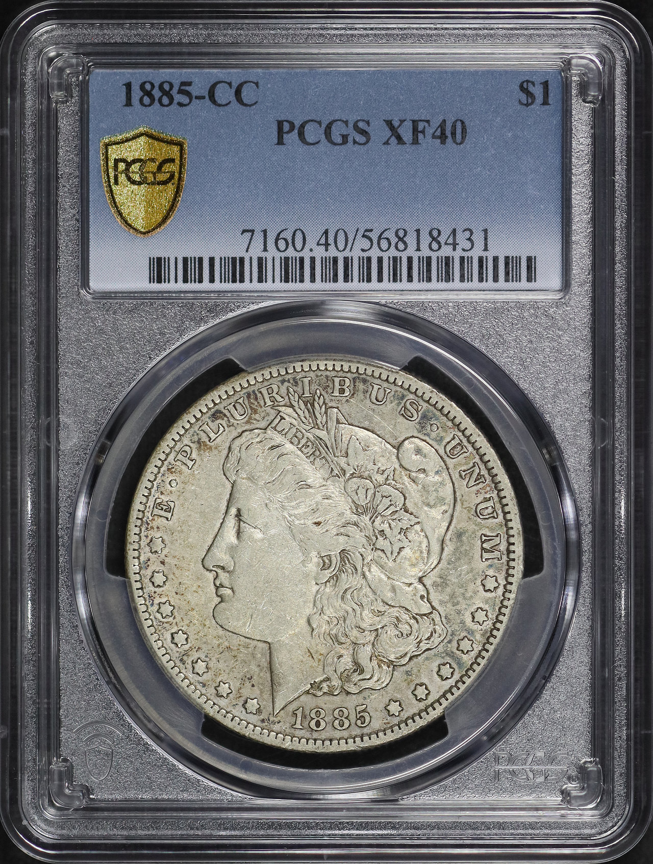 Obverse of this 1885-CC Morgan Dollar PCGS XF-40