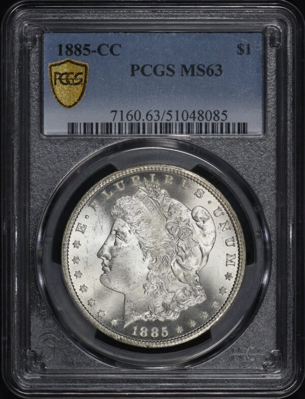 Obverse of this 1885-CC Morgan Dollar PCGS MS-63