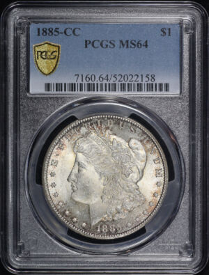 Obverse of this 1885-CC Morgan Dollar PCGS MS-64
