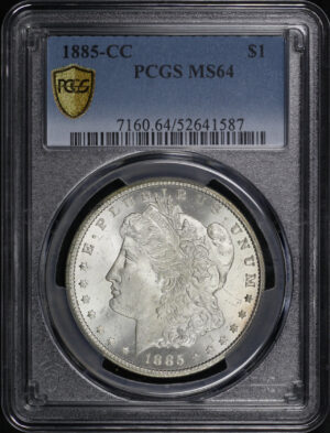 Obverse of this 1885-CC Morgan Dollar PCGS MS-64