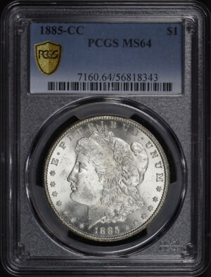Obverse of this 1885-CC Morgan Dollar PCGS MS-64