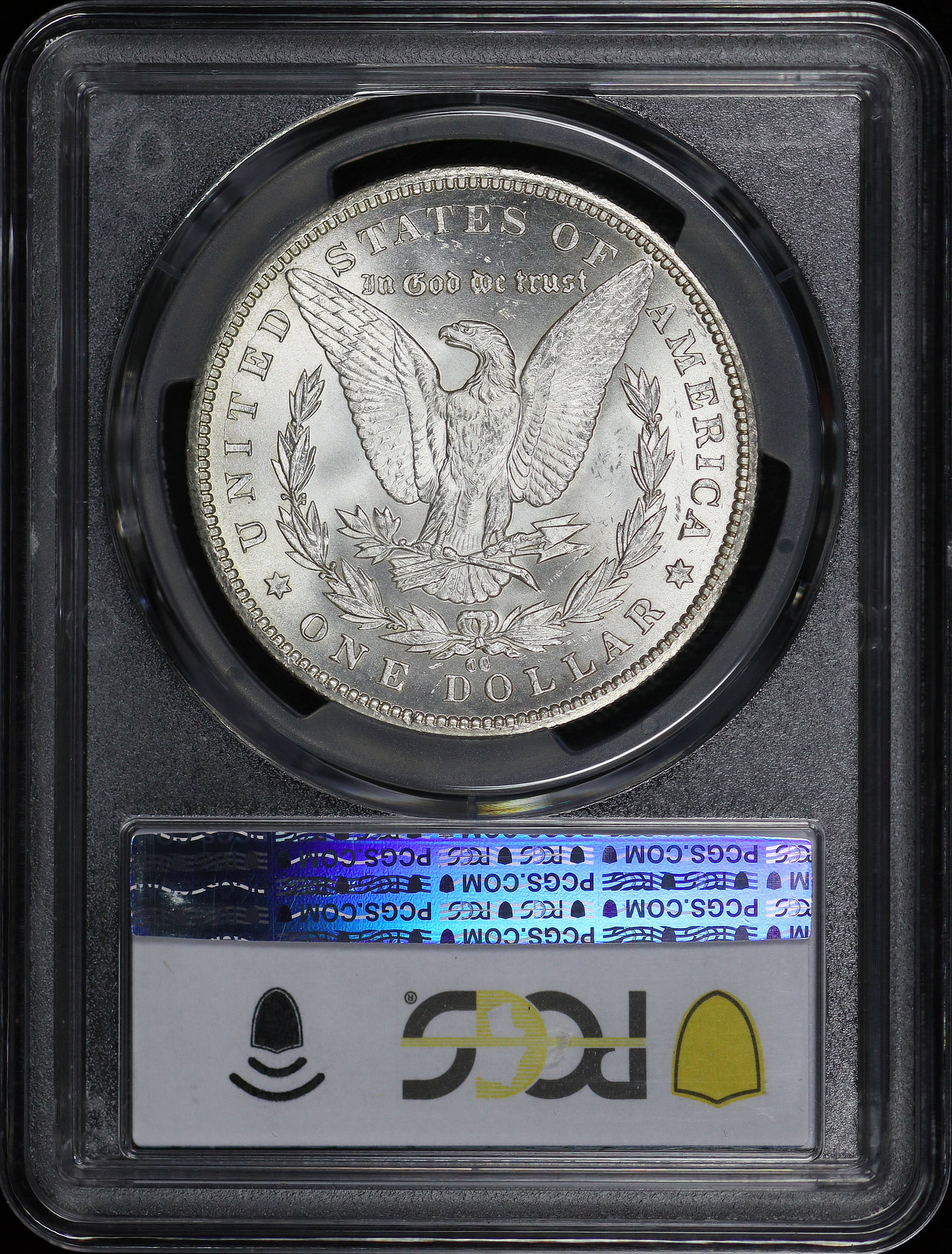 Reverse of this 1885-CC Morgan Dollar PCGS MS-67