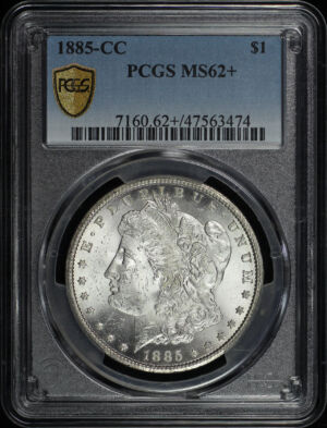 Obverse of this 1885-CC Morgan Dollar PCGS MS-62+