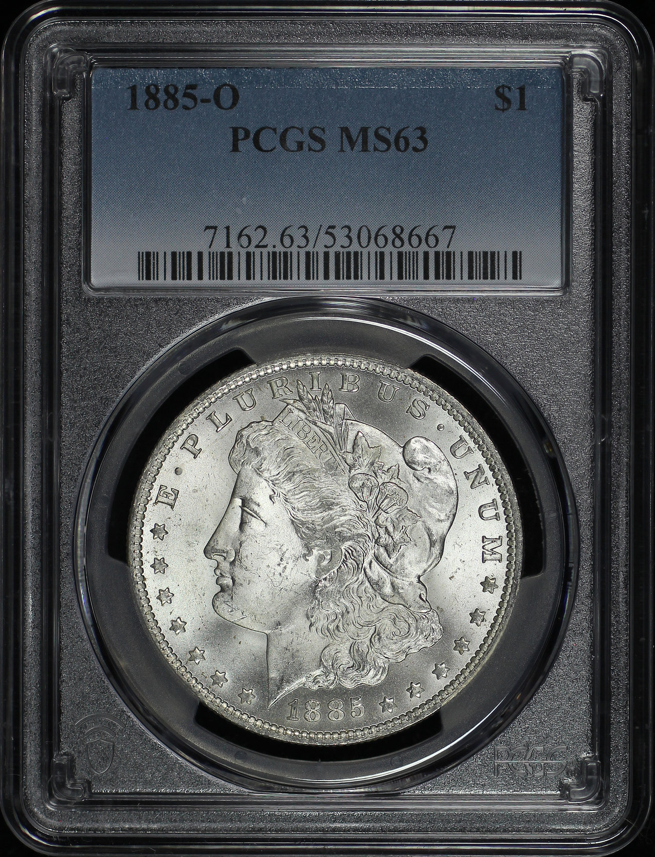 Obverse of this 1885-O Morgan Dollar PCGS MS-63