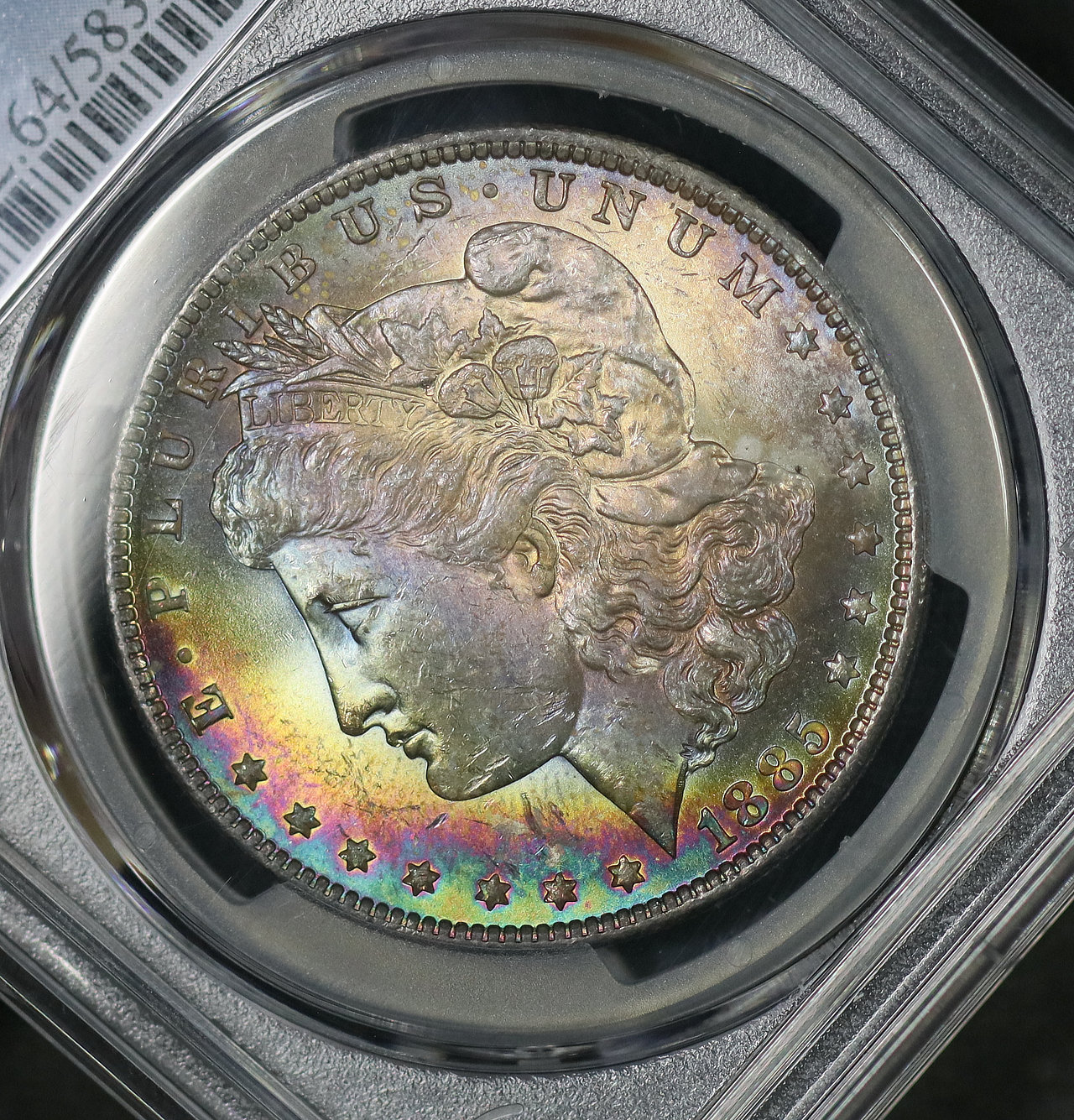 Gallery image of this 1885-O Morgan Dollar PCGS MS-64