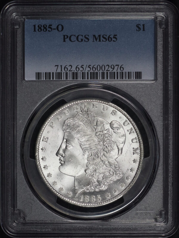 Obverse of this 1885-O Morgan Dollar PCGS MS-65