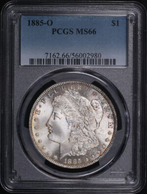 Obverse of this 1885-O Morgan Dollar PCGS MS-66