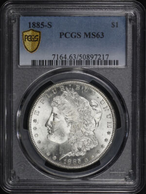 Obverse of this 1885-S Morgan Dollar PCGS MS-63