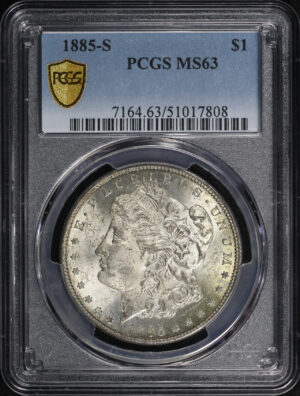 Obverse of this 1885-S Morgan Dollar PCGS MS-63