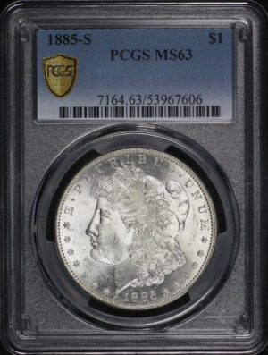 Obverse of this 1885-S Morgan Dollar PCGS MS-63
