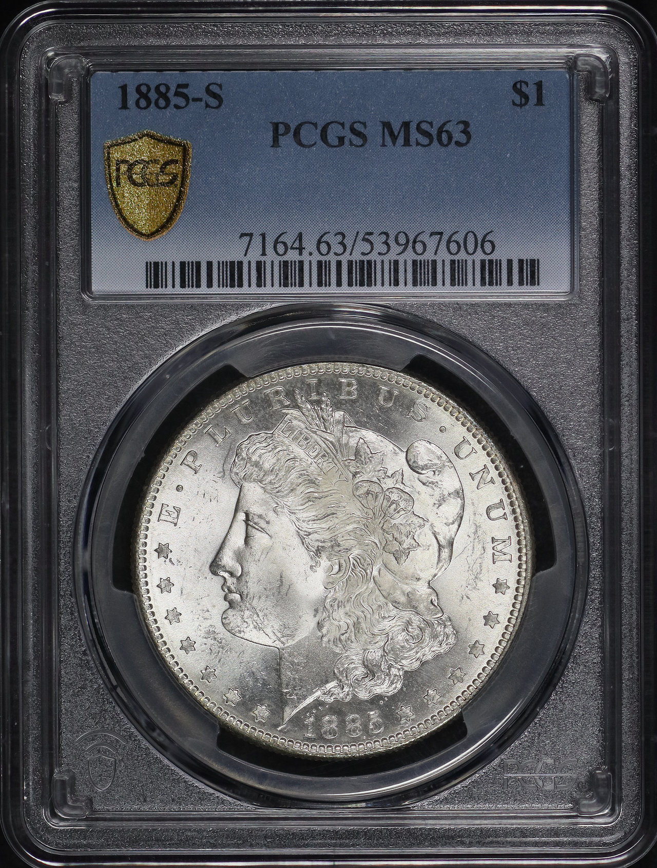 Obverse of this 1885-S Morgan Dollar PCGS MS-63