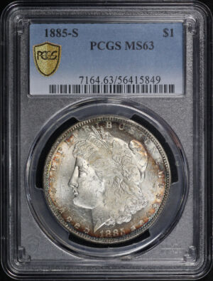 Obverse of this 1885-S Morgan Dollar PCGS MS-63