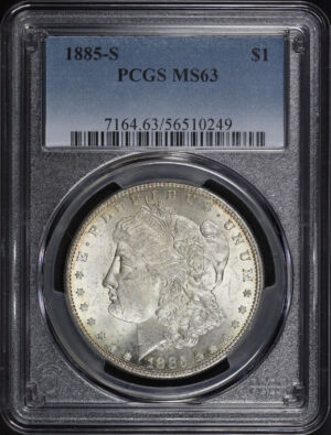 Obverse of this 1885-S Morgan Dollar PCGS MS-63
