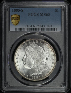Obverse of this 1885-S Morgan Dollar PCGS MS-63