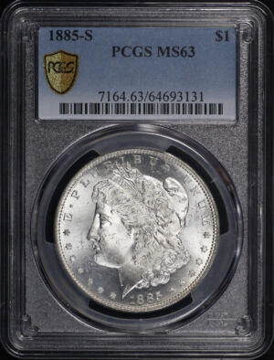 Obverse of this 1885-S Morgan Dollar PCGS MS-63