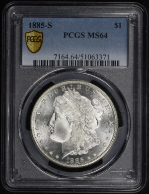 Obverse of this 1885-S Morgan Dollar PCGS MS-64