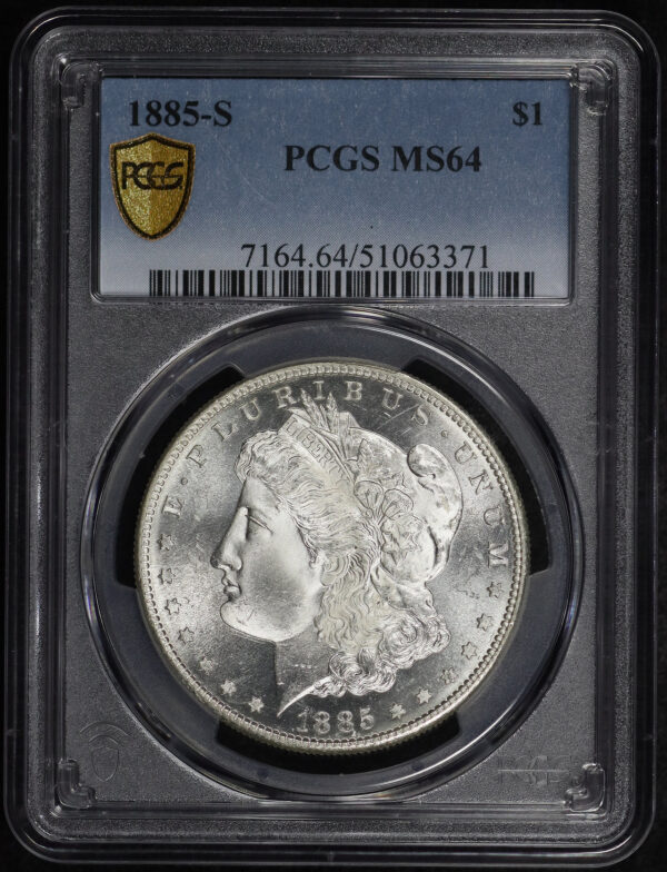Obverse of this 1885-S Morgan Dollar PCGS MS-64