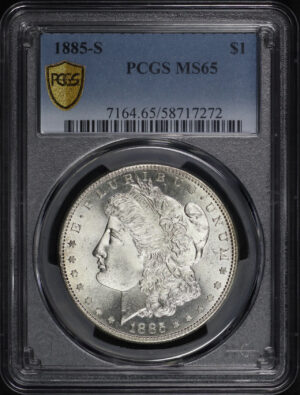 Obverse of this 1885-S Morgan Dollar PCGS MS-65