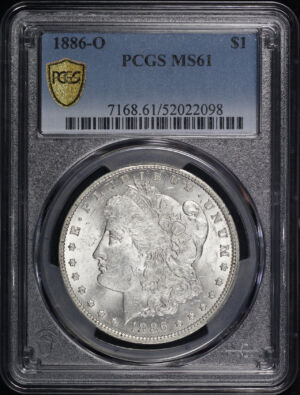 Obverse of this 1886-O Morgan Dollar PCGS MS-61