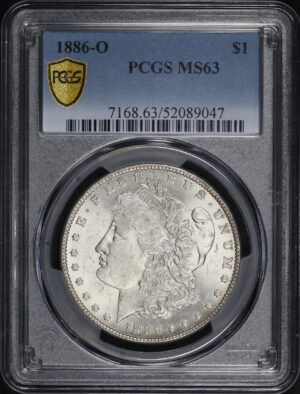 Obverse of this 1886-O Morgan Dollar PCGS MS-63