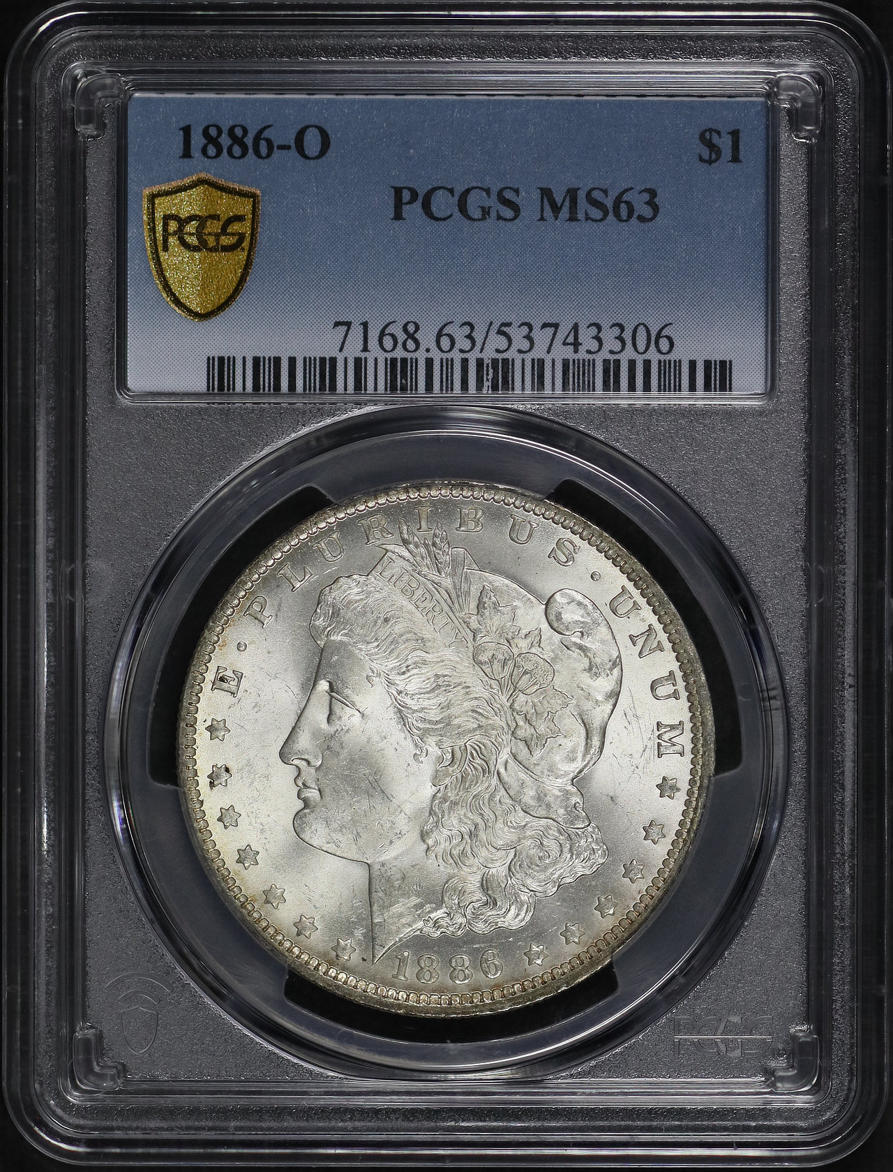 Obverse of this 1886-O Morgan Dollar PCGS MS-63