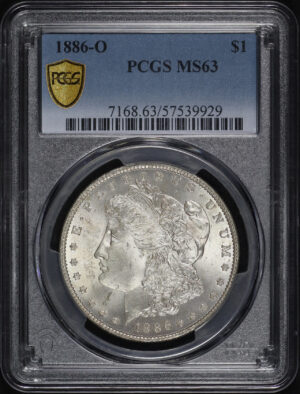 Obverse of this 1886-O Morgan Dollar PCGS MS-63