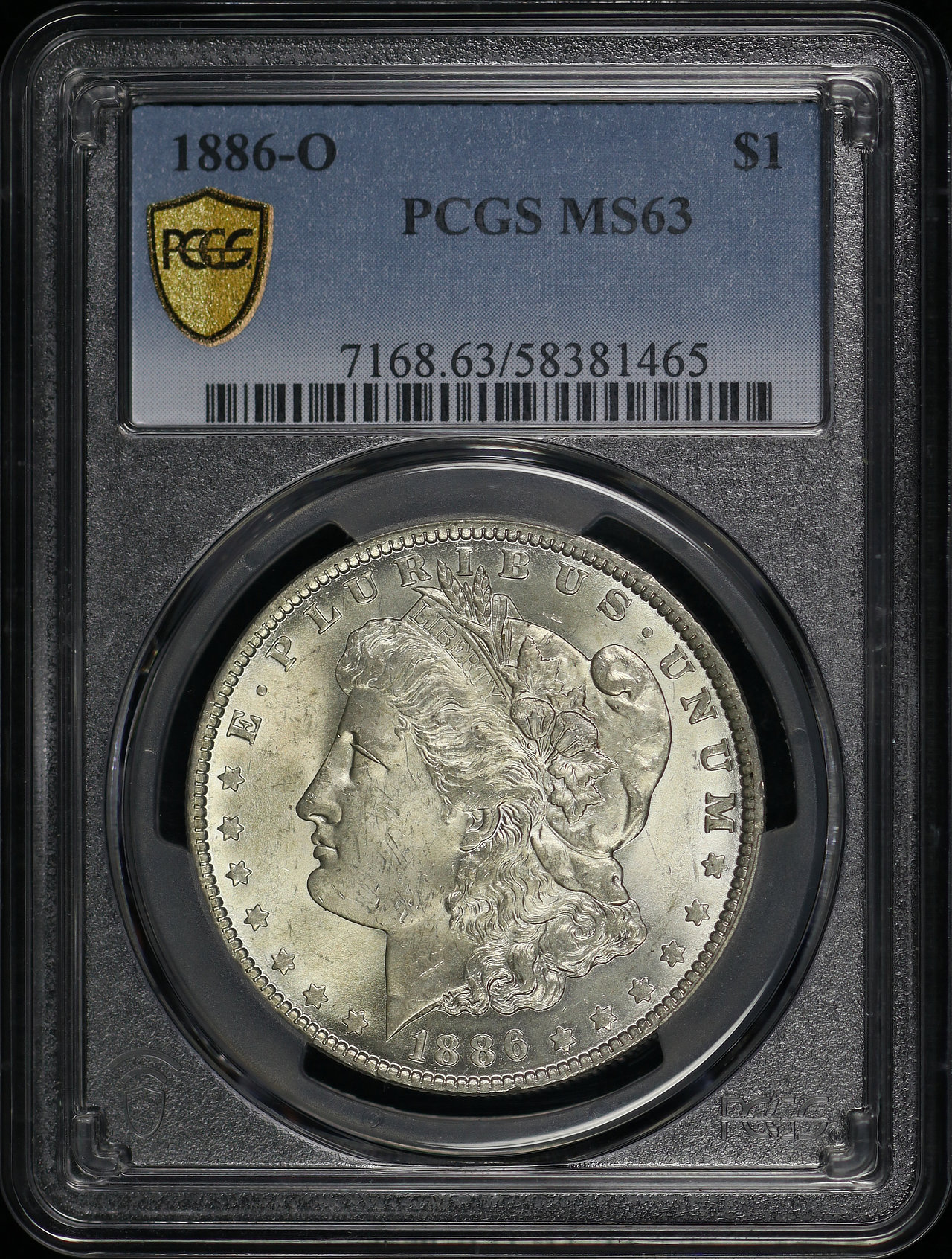 Obverse of this 1886-O Morgan Dollar PCGS MS-63