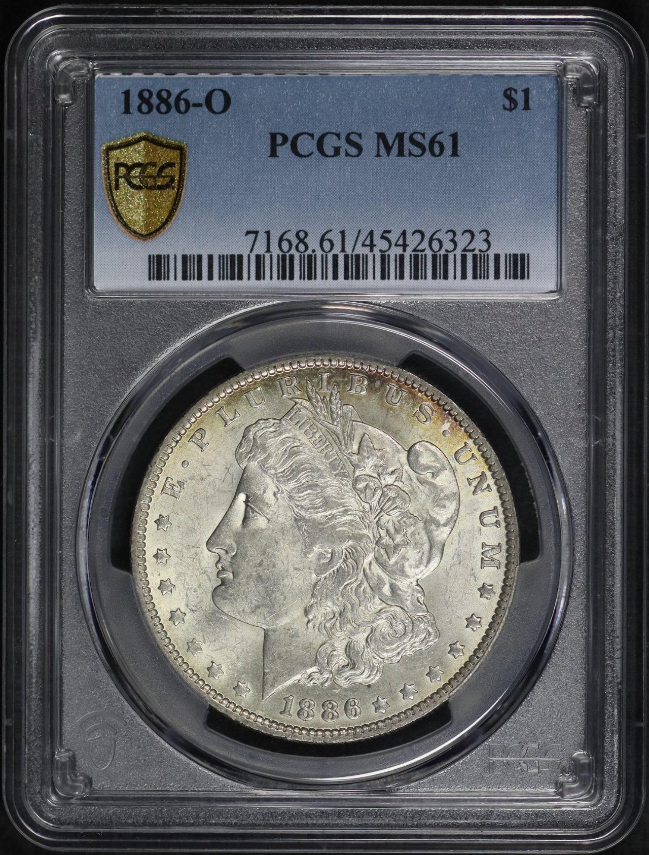 Obverse of this 1886-O Morgan Dollar PCGS MS-61