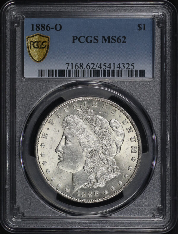 Obverse of this 1886-O Morgan Dollar PCGS MS-62