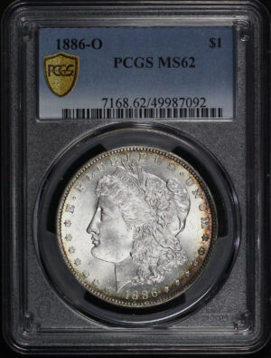 Obverse of this 1886-O Morgan Dollar PCGS MS-62