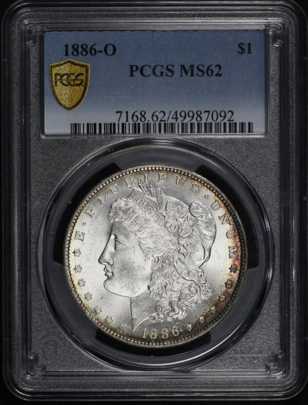 Obverse of this 1886-O Morgan Dollar PCGS MS-62