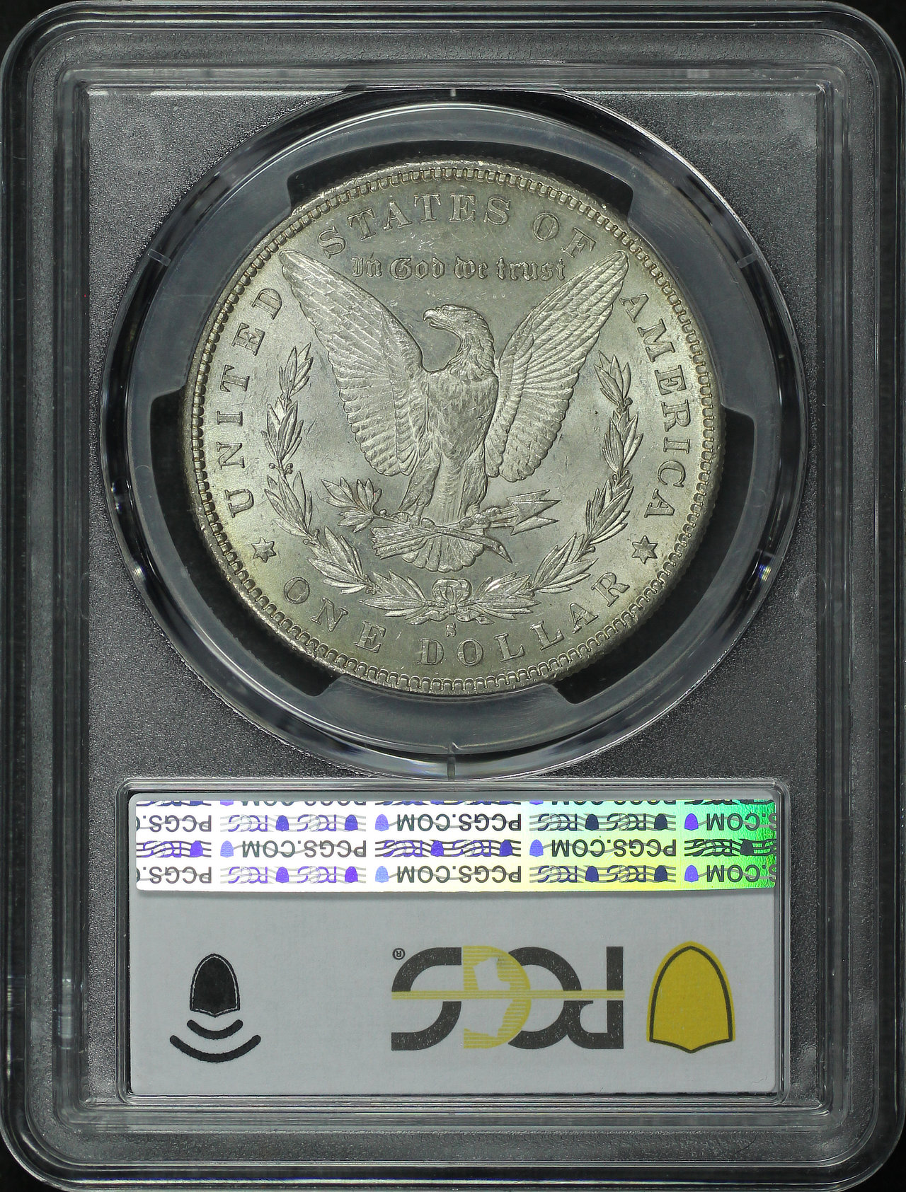 Reverse of this 1886-S Morgan Dollar PCGS AU-58