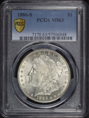 Obverse of this 1886-S Morgan Dollar PCGS MS-63