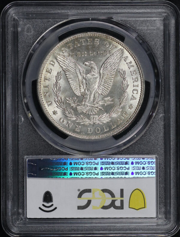Reverse of this 1887/6 Overdate Morgan Dollar PCGS MS-63