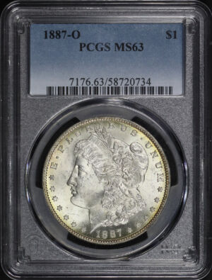 Obverse of this 1887-O Morgan Dollar PCGS MS-63