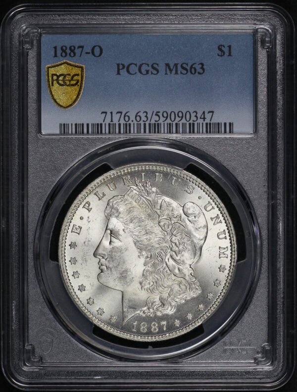 Obverse of this 1887-O Morgan Dollar PCGS MS-63